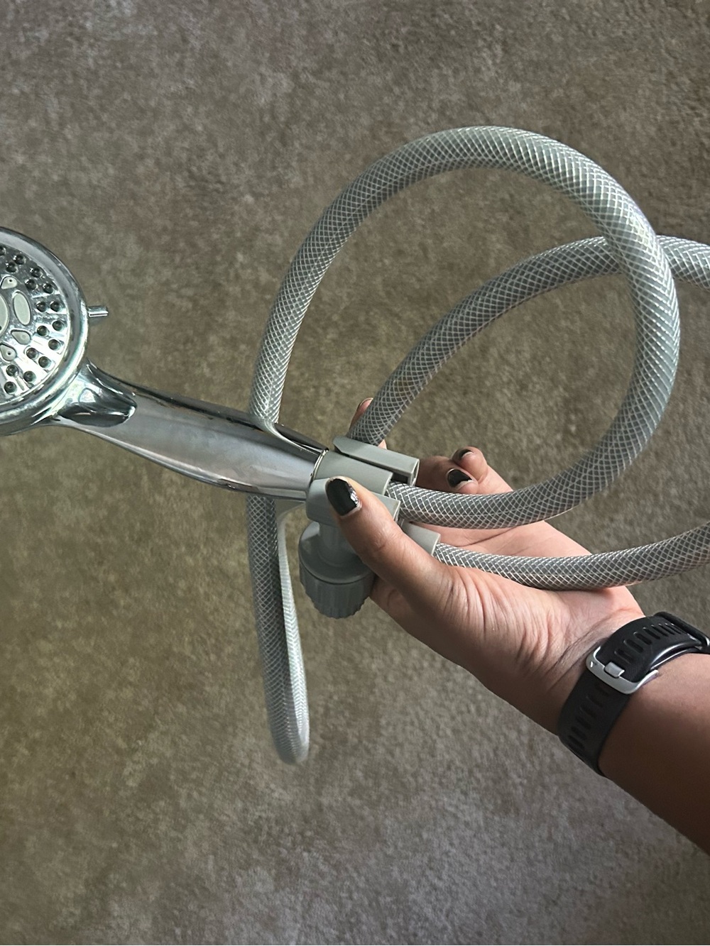 Handheld Shower Head with Flexible Hose - Gray